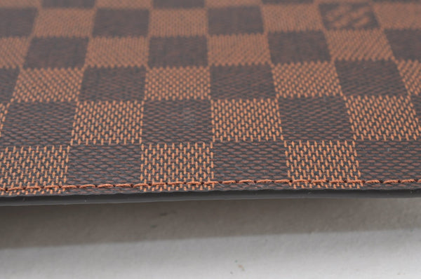 Authentic Louis Vuitton Damier Neverfull Pouch Purse Clutch Bag LV K8535