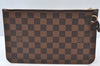 Authentic Louis Vuitton Damier Neverfull Pouch Purse Clutch Bag LV K8537