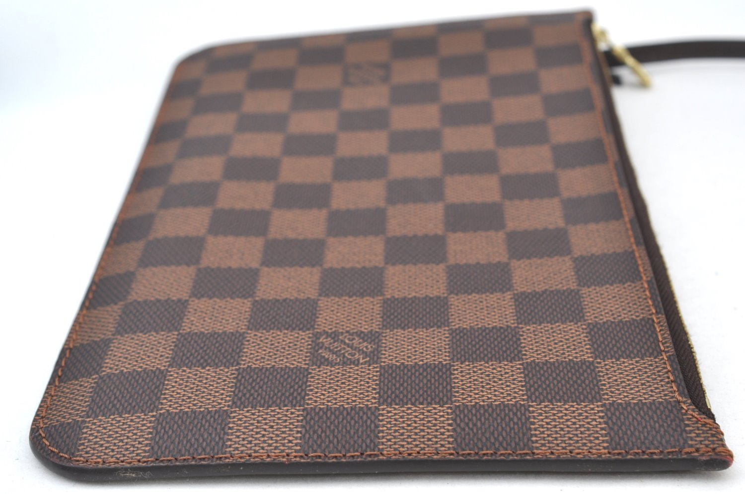 Authentic Louis Vuitton Damier Neverfull Pouch Purse Clutch Bag LV K8537