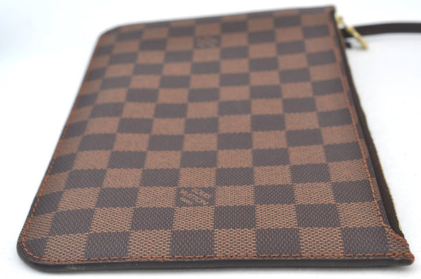 Authentic Louis Vuitton Damier Neverfull Pouch Purse Clutch Bag LV K8537