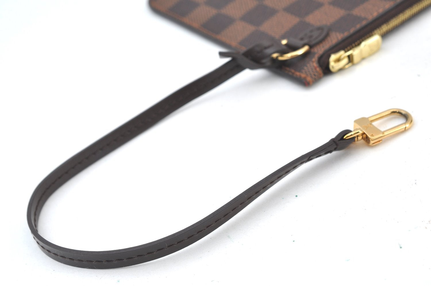 Authentic Louis Vuitton Damier Neverfull Pouch Purse Clutch Bag LV K8537