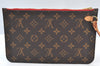 Authentic Louis Vuitton Monogram Neverfull Pouch Purse Clutch Bag Red LV K8546