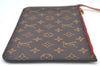 Authentic Louis Vuitton Monogram Neverfull Pouch Purse Clutch Bag Red LV K8546