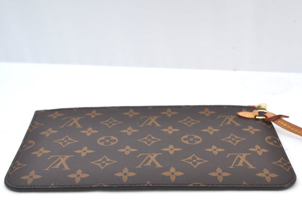 Authentic Louis Vuitton Monogram Neverfull Pouch Purse Clutch Bag Red LV K8546