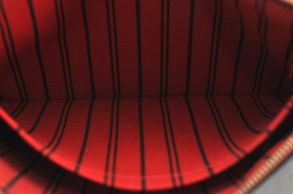 Authentic Louis Vuitton Monogram Neverfull Pouch Purse Clutch Bag Red LV K8546