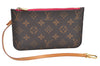 Authentic Louis Vuitton Monogram Neverfull Pouch Purse Clutch Bag Pink LV K8547
