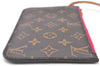Authentic Louis Vuitton Monogram Neverfull Pouch Purse Clutch Bag Pink LV K8547