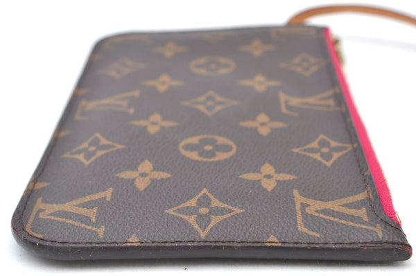 Authentic Louis Vuitton Monogram Neverfull Pouch Purse Clutch Bag Pink LV K8547