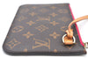 Authentic Louis Vuitton Monogram Neverfull Pouch Purse Clutch Bag Pink LV K8547