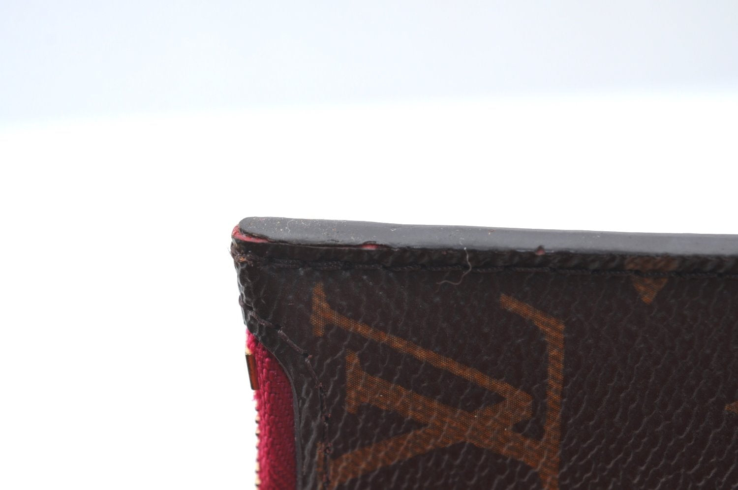 Authentic Louis Vuitton Monogram Neverfull Pouch Purse Clutch Bag Pink LV K8547