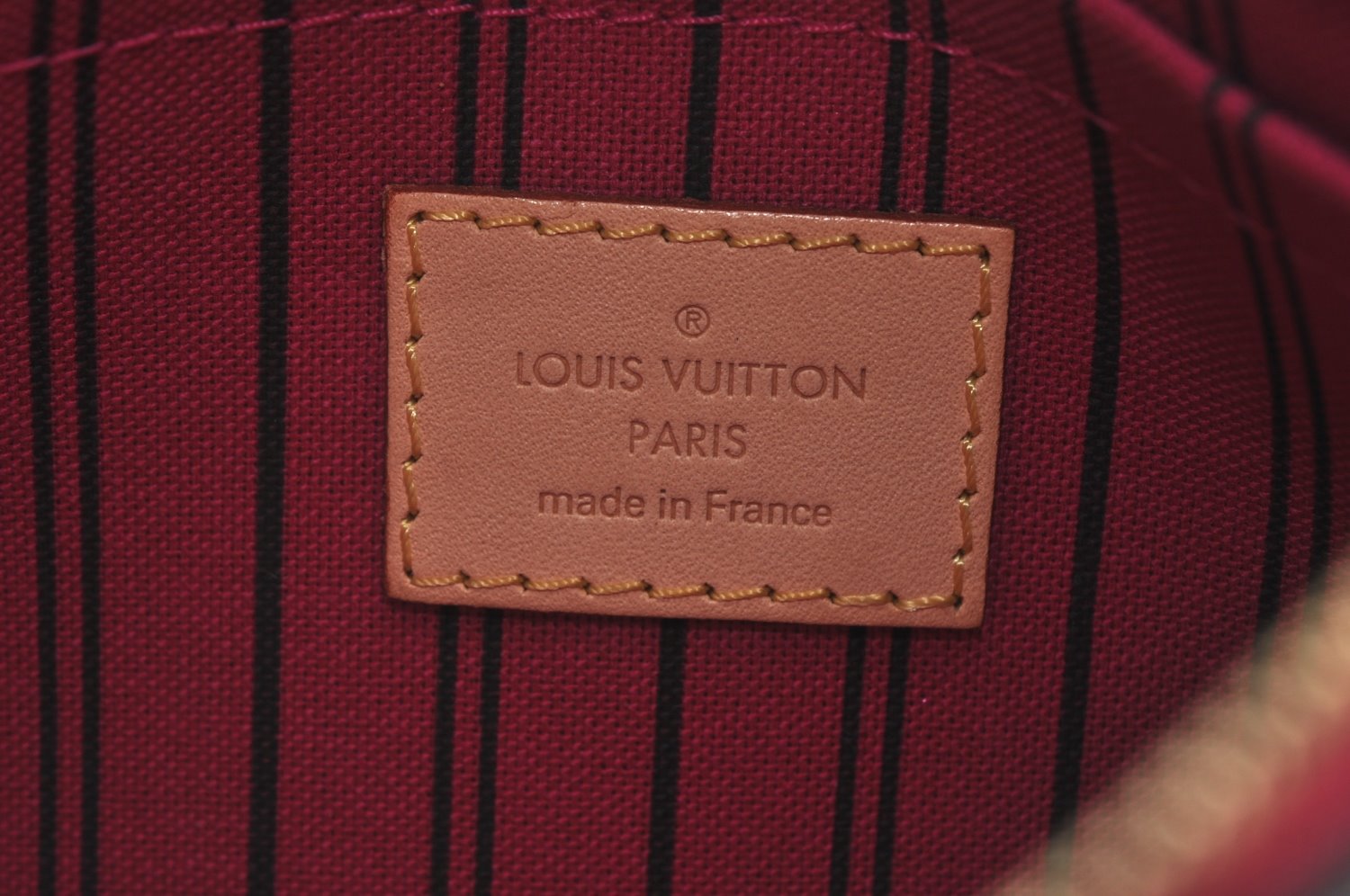 Authentic Louis Vuitton Monogram Neverfull Pouch Purse Clutch Bag Pink LV K8547