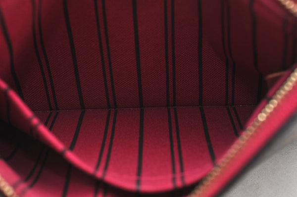 Authentic Louis Vuitton Monogram Neverfull Pouch Purse Clutch Bag Pink LV K8547