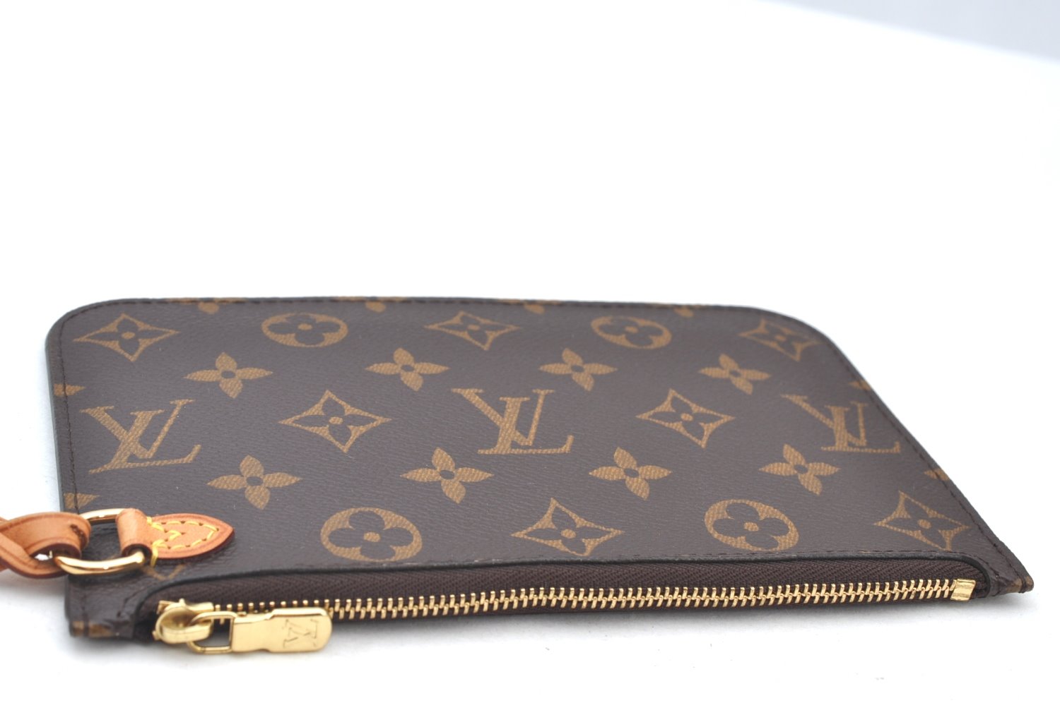 Authentic Louis Vuitton Monogram Neverfull Pouch Purse Clutch Bag LV K8549