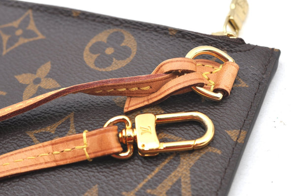Authentic Louis Vuitton Monogram Neverfull Pouch Purse Clutch Bag LV K8549