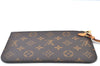Authentic Louis Vuitton Monogram Neverfull Pouch Purse Clutch Bag LV K8549