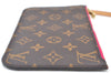 Authentic Louis Vuitton Monogram Neverfull Pouch Purse Clutch Bag Pink LV K8550