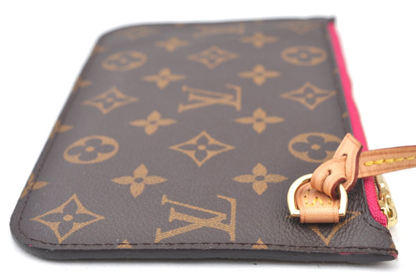 Authentic Louis Vuitton Monogram Neverfull Pouch Purse Clutch Bag Pink LV K8550