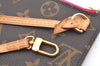 Authentic Louis Vuitton Monogram Neverfull Pouch Purse Clutch Bag Pink LV K8550