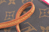 Authentic Louis Vuitton Monogram Neverfull Pouch Purse Clutch Bag Pink LV K8550