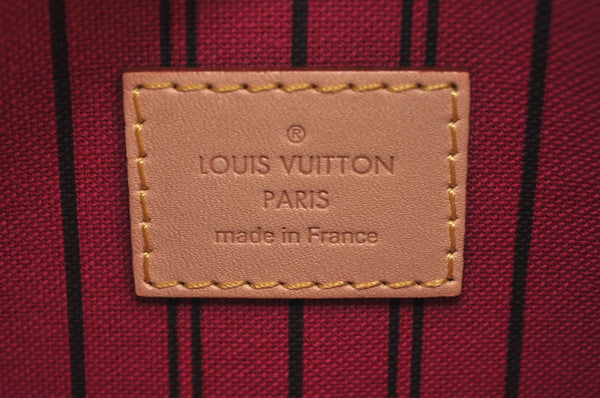 Authentic Louis Vuitton Monogram Neverfull Pouch Purse Clutch Bag Pink LV K8550