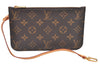 Authentic Louis Vuitton Monogram Neverfull Pouch Purse Clutch Bag LV K8551