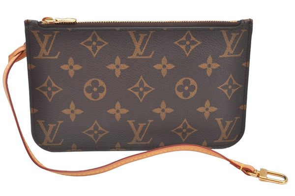 Authentic Louis Vuitton Monogram Neverfull Pouch Purse Clutch Bag LV K8551