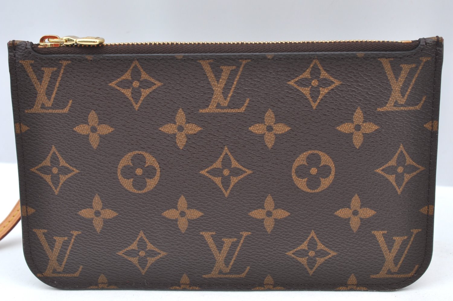 Authentic Louis Vuitton Monogram Neverfull Pouch Purse Clutch Bag LV K8551