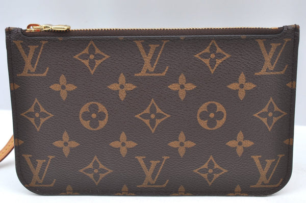 Authentic Louis Vuitton Monogram Neverfull Pouch Purse Clutch Bag LV K8551