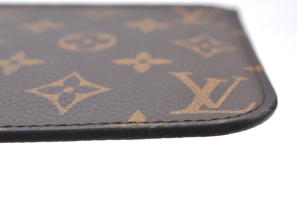 Authentic Louis Vuitton Monogram Neverfull Pouch Purse Clutch Bag LV K8551
