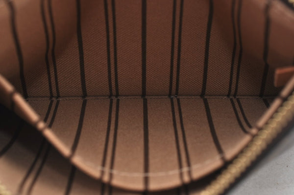 Authentic Louis Vuitton Monogram Neverfull Pouch Purse Clutch Bag LV K8551