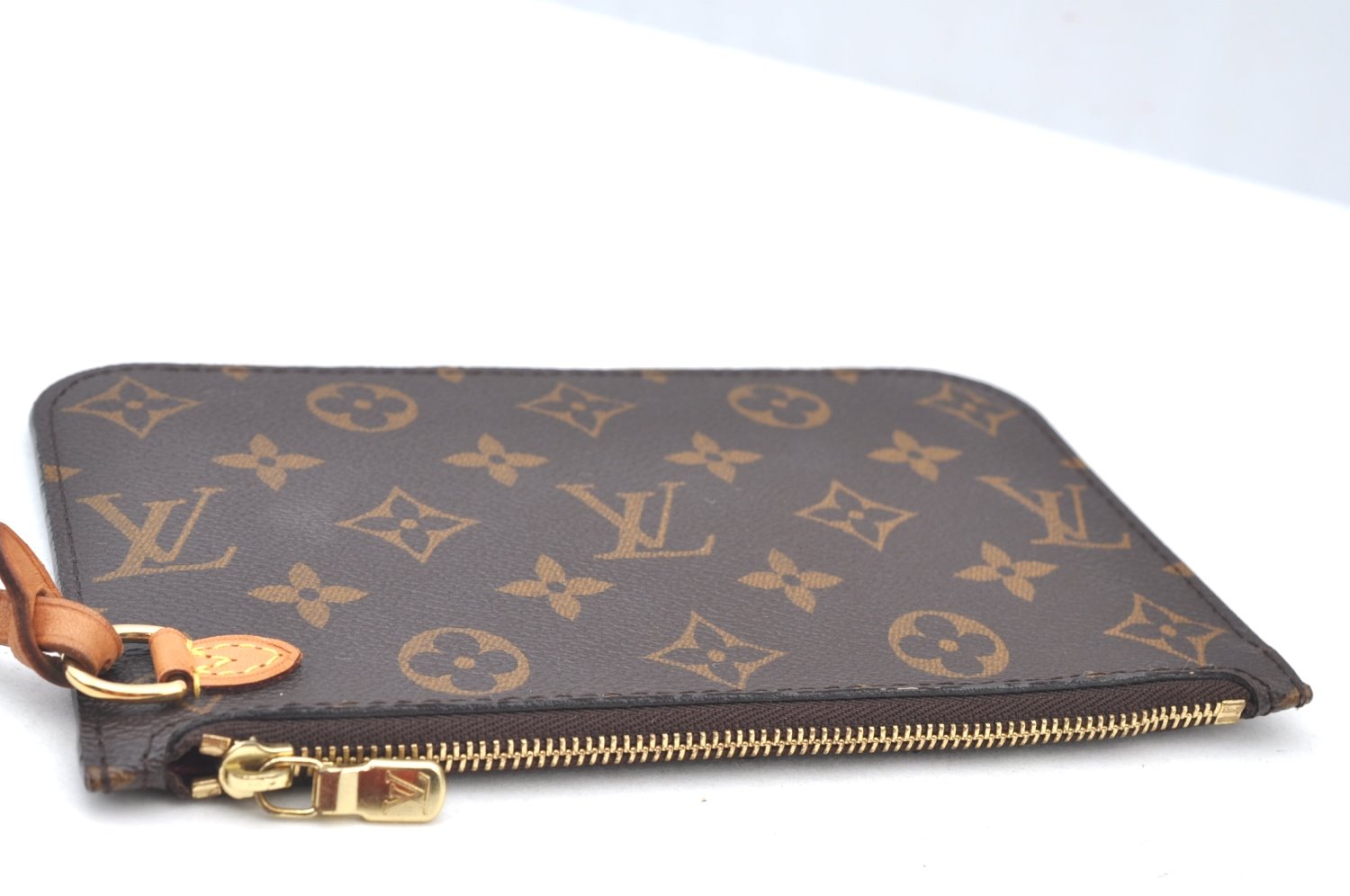 Authentic Louis Vuitton Monogram Neverfull Pouch Purse Clutch Bag LV K8555