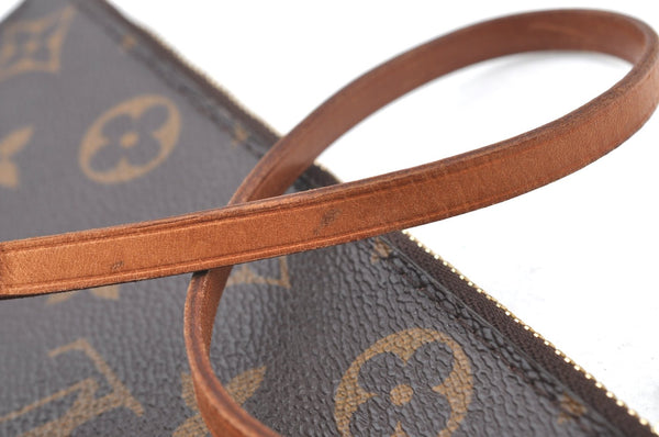 Authentic Louis Vuitton Monogram Neverfull Pouch Purse Clutch Bag LV K8555