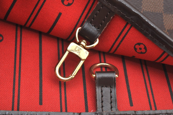 Authentic Louis Vuitton Damier Neverfull MM Shoulder Tote Bag N51105 LV K9002