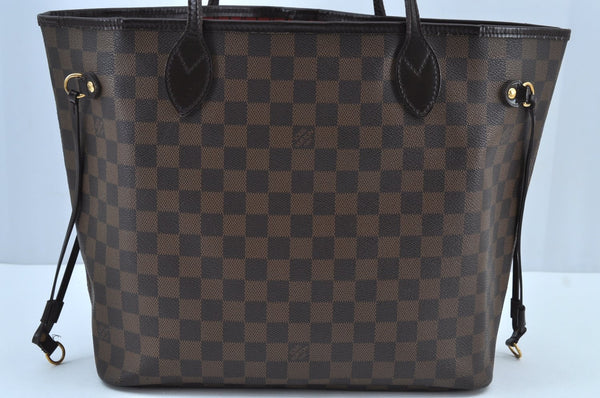 Authentic Louis Vuitton Damier Neverfull MM Shoulder Tote Bag N51105 LV K9020