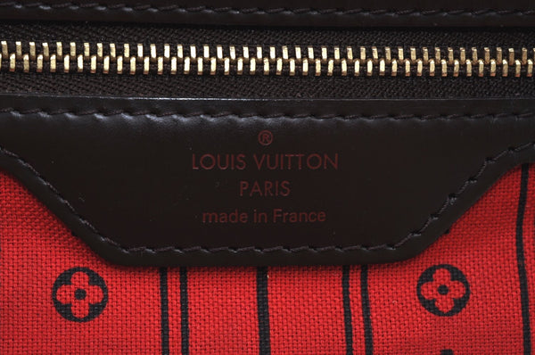 Authentic Louis Vuitton Damier Neverfull MM Shoulder Tote Bag N51105 LV K9020