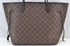 Authentic Louis Vuitton Damier Neverfull MM Shoulder Tote Bag N51105 LV K9025