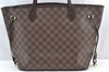 Authentic Louis Vuitton Damier Neverfull MM Shoulder Tote Bag N51105 LV K9051