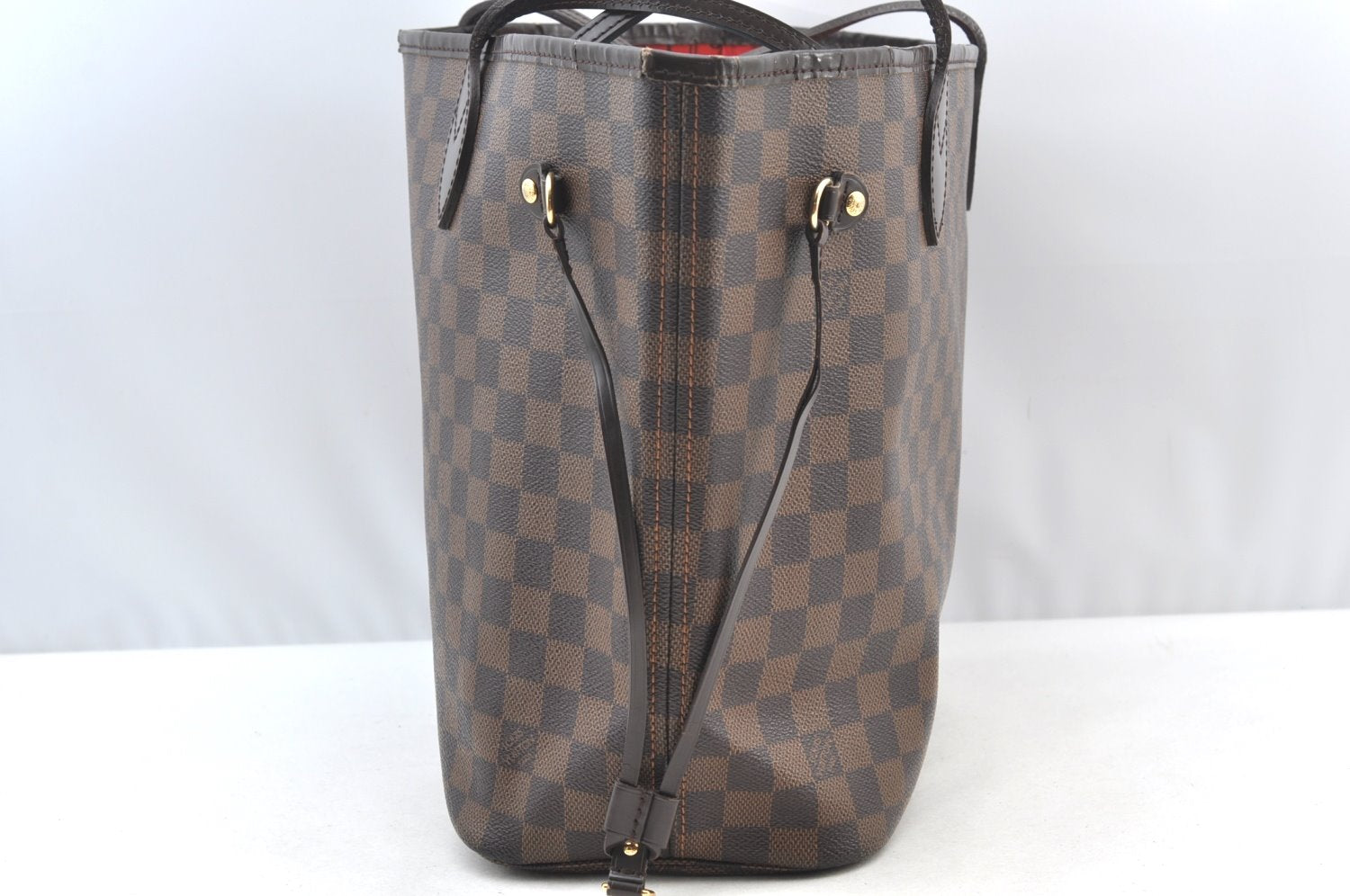 Authentic Louis Vuitton Damier Neverfull MM Shoulder Tote Bag N51105 LV K9051