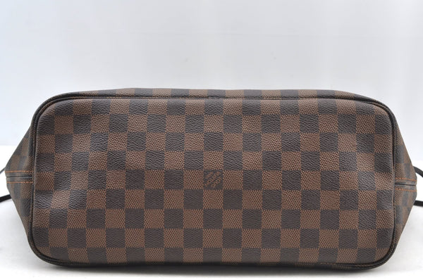 Authentic Louis Vuitton Damier Neverfull MM Shoulder Tote Bag N51105 LV K9051