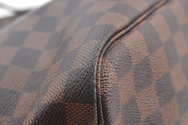 Authentic Louis Vuitton Damier Neverfull MM Shoulder Tote Bag N51105 LV K9051