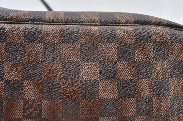Authentic Louis Vuitton Damier Neverfull MM Shoulder Tote Bag N51105 LV K9051