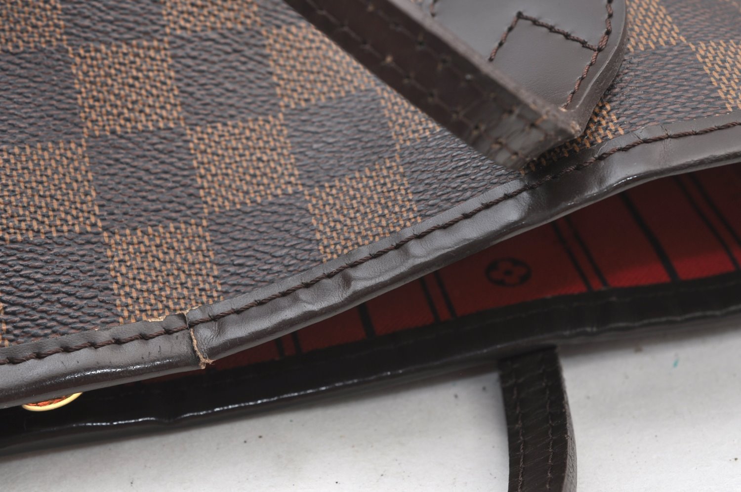 Authentic Louis Vuitton Damier Neverfull MM Shoulder Tote Bag N51105 LV K9051