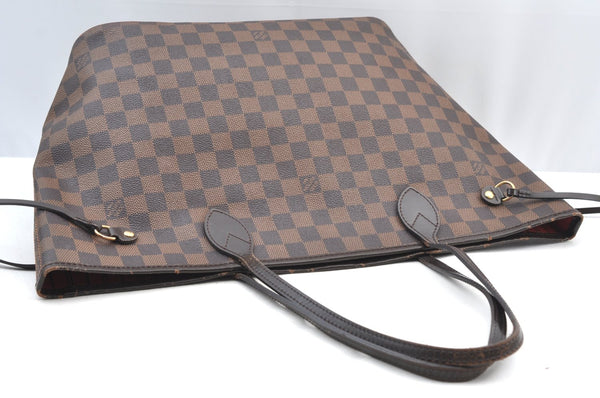 Authentic Louis Vuitton Damier Neverfull MM Shoulder Tote Bag N41358 LV K9061