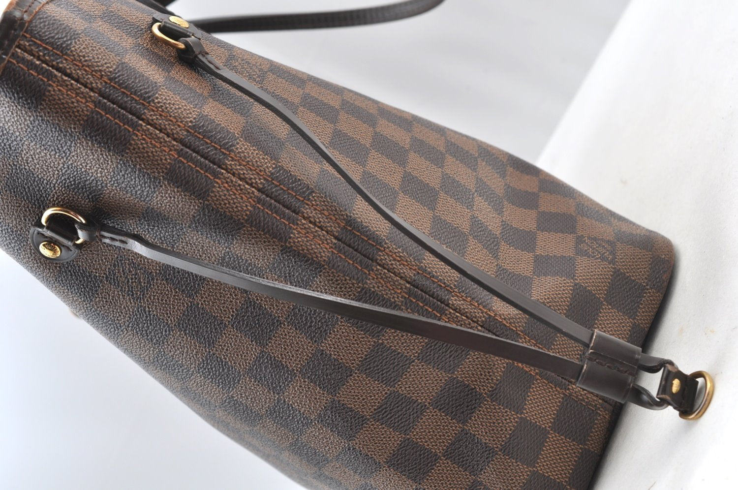 Authentic Louis Vuitton Damier Neverfull MM Shoulder Tote Bag N41358 LV K9061