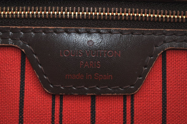 Authentic Louis Vuitton Damier Neverfull MM Shoulder Tote Bag N41358 LV K9061
