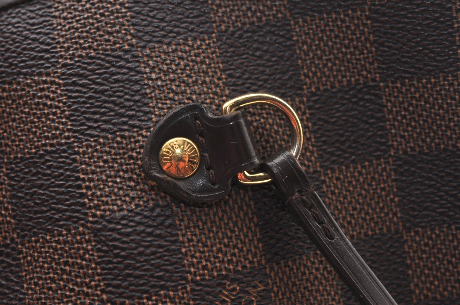 Authentic Louis Vuitton Damier Neverfull MM Shoulder Tote Bag N51105 LV K9089