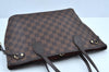 Authentic Louis Vuitton Damier Neverfull PM Shoulder Tote Bag N51109 LV K9109