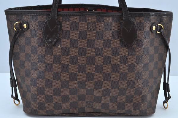 Authentic Louis Vuitton Damier Neverfull PM Shoulder Tote Bag N51109 LV K9113