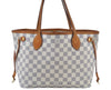 Authentic Louis Vuitton Damier Azur Neverfull PM Tote Bag N51110 LV K9239