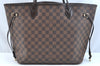 Authentic Louis Vuitton Damier Neverfull MM Shoulder Tote Bag N51105 LV K9250
